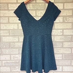 Forever 21 Teal Textured Mini Dress